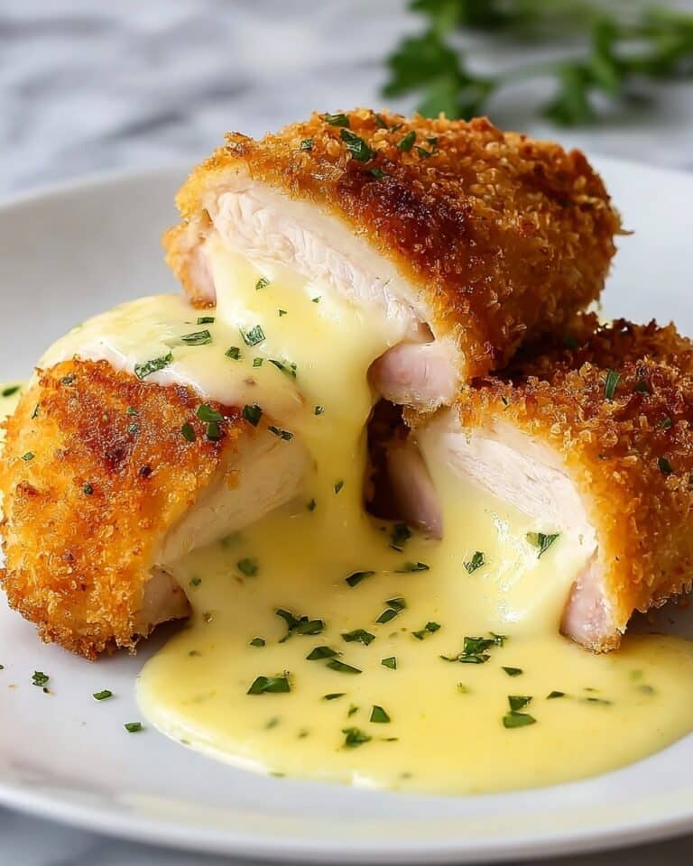 Chicken Cordon Bleu with Swiss Cheese Sauce Recipe