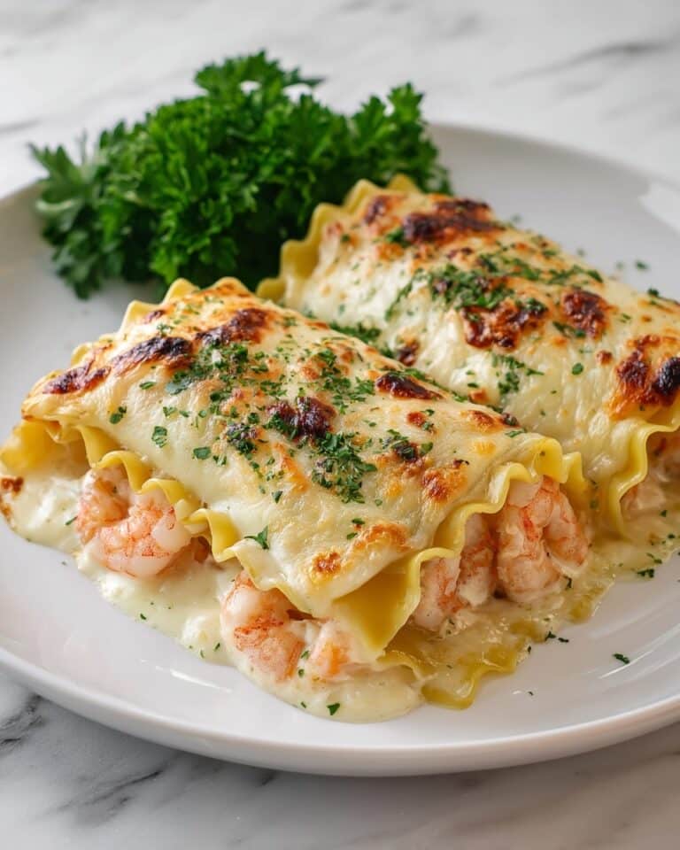 Shrimp and Crab Alfredo Roll-Ups Recipe
