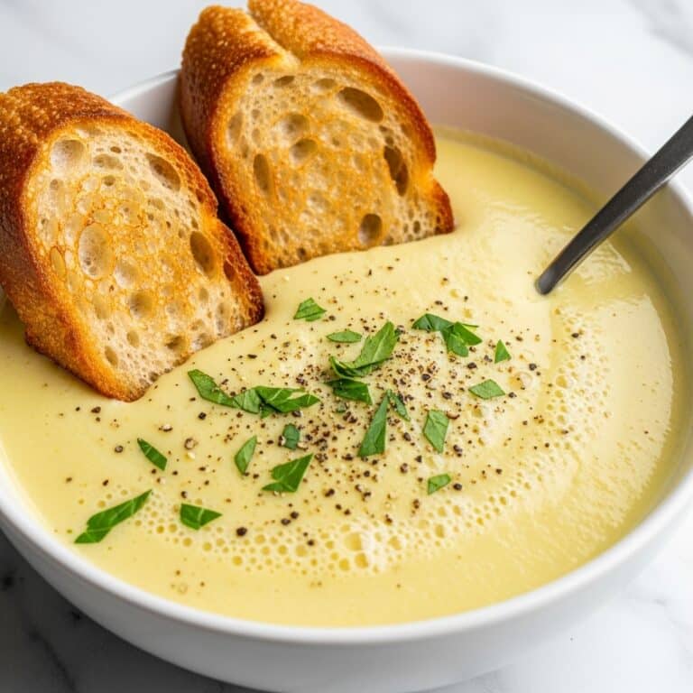 Traditional Country French Style Roasted Garlic Soup Recipe