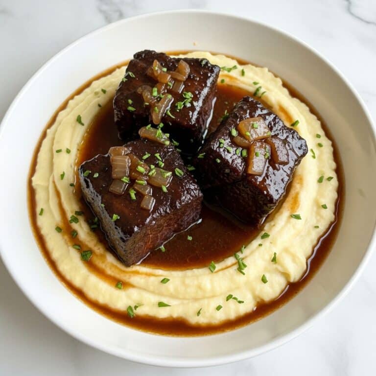 Tender Braised Short Ribs with Garlic Mashed Potatoes Recipe