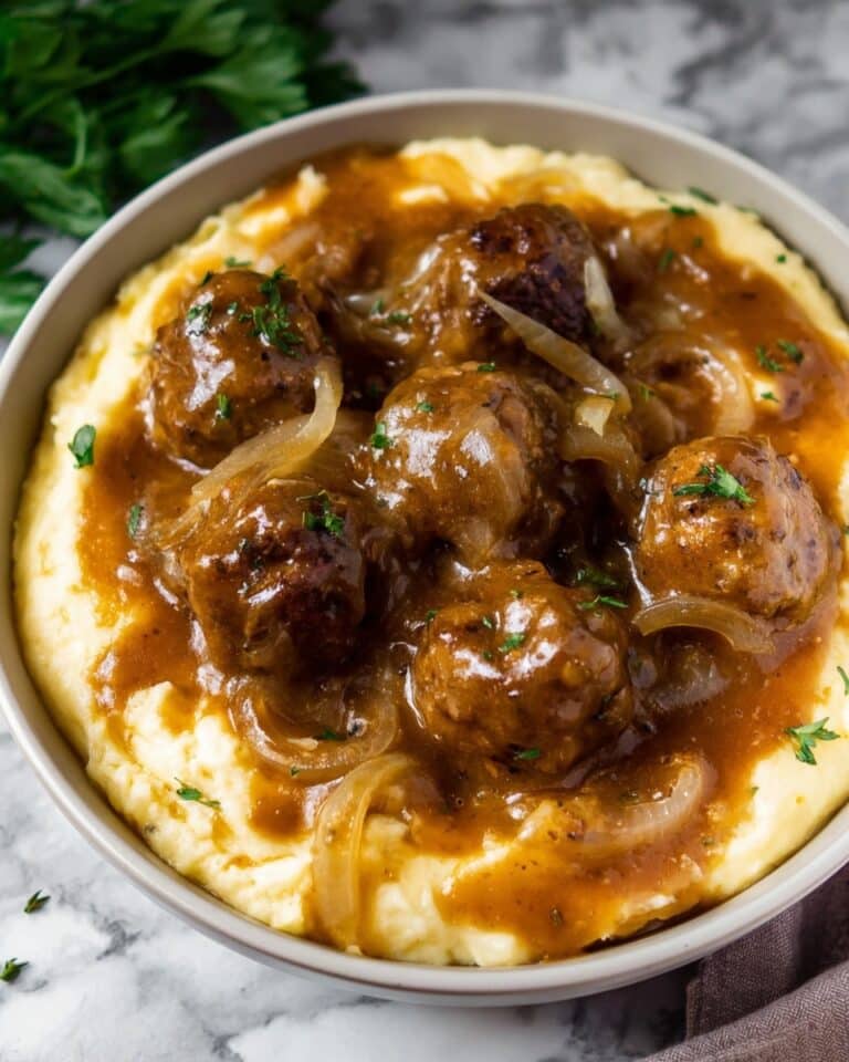 Crock Pot French Onion Meatballs Recipe