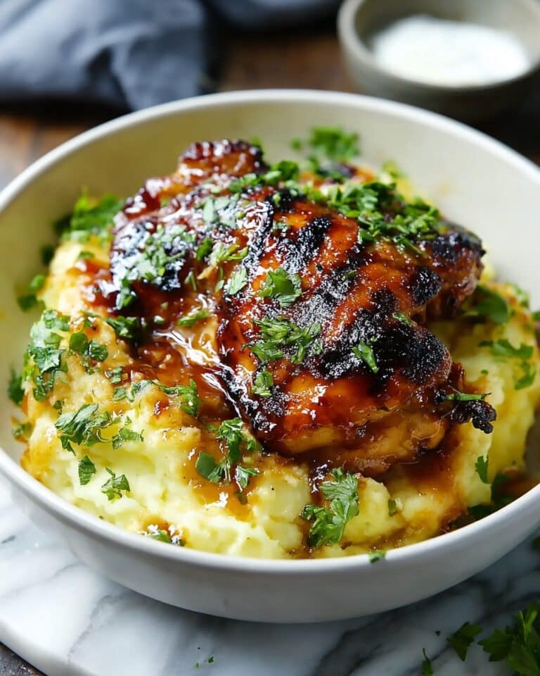 Chipotle Honey Chicken Thighs With Smoked Gouda Mashed Potatoes Recipe