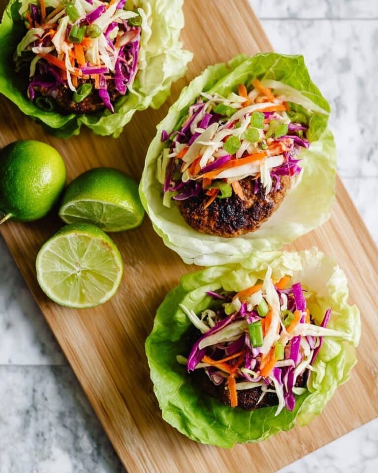 Paleo Thai Turkey Burgers with Sriracha Mayo and Fresh Slaw Recipe