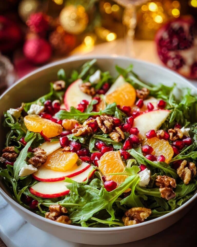 Sweet and Tangy Pomegranate Apple Salad with Honey Mustard Dressing Recipe