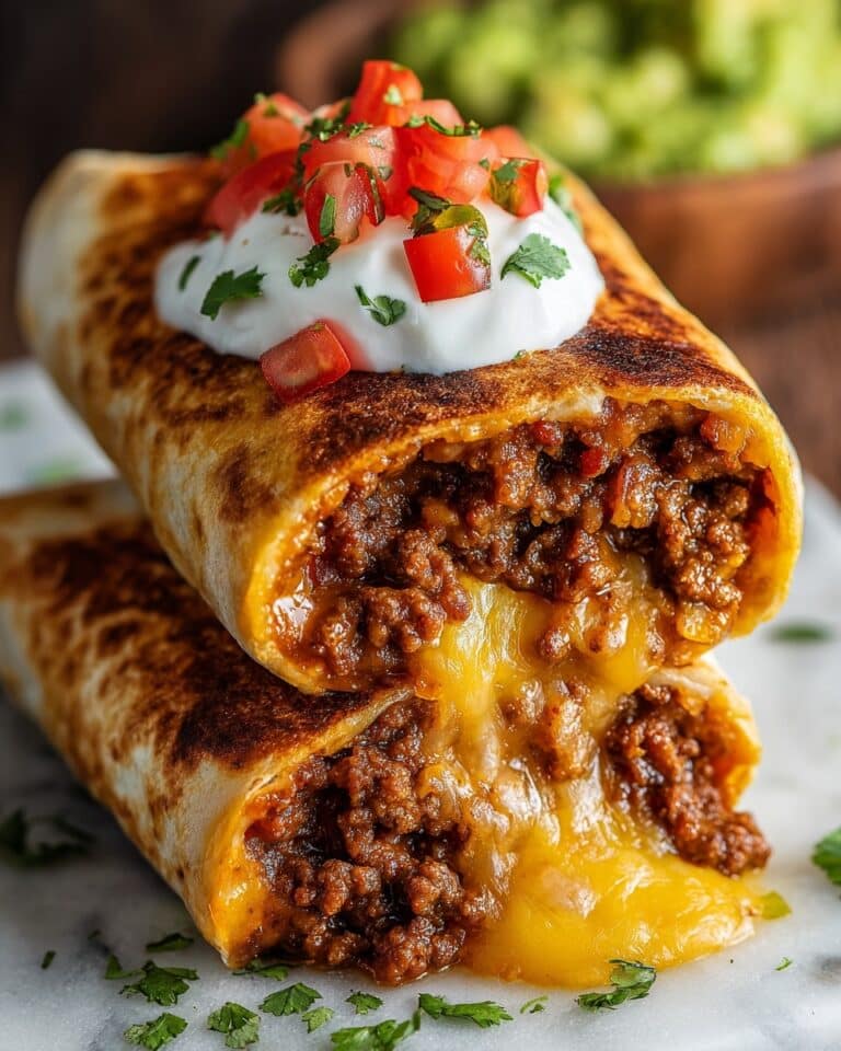 Beef and Cheese Chimichangas Recipe