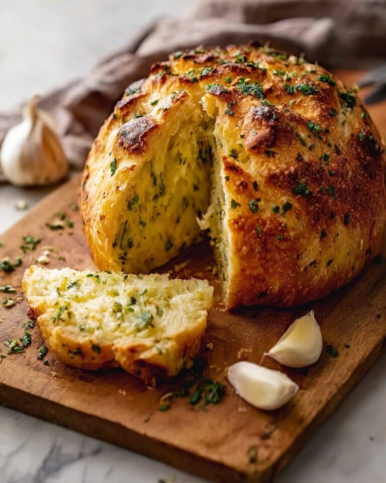 Garlic Herb Dutch Oven Bread Recipe