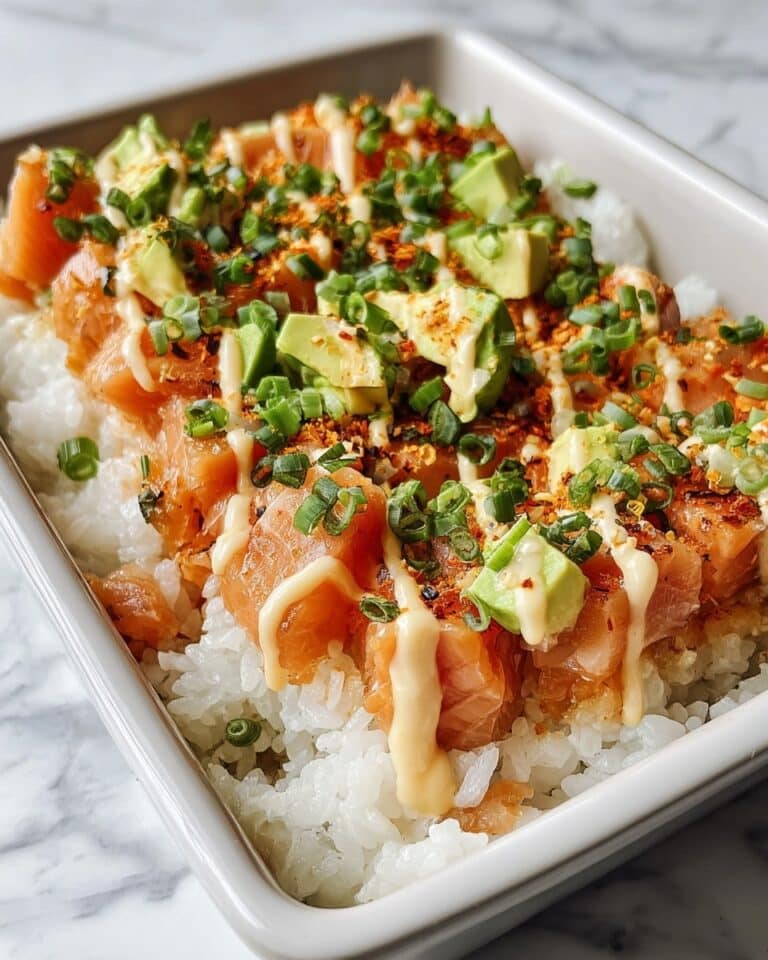 Teriyaki Salmon Sushi Bake: A Cozy Meal for Two Recipe