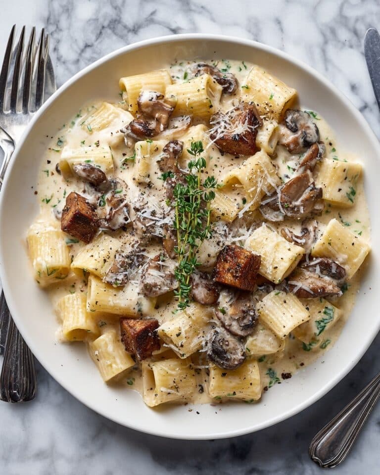 Gorgonzola Truffle Cream Mushrooms Recipe