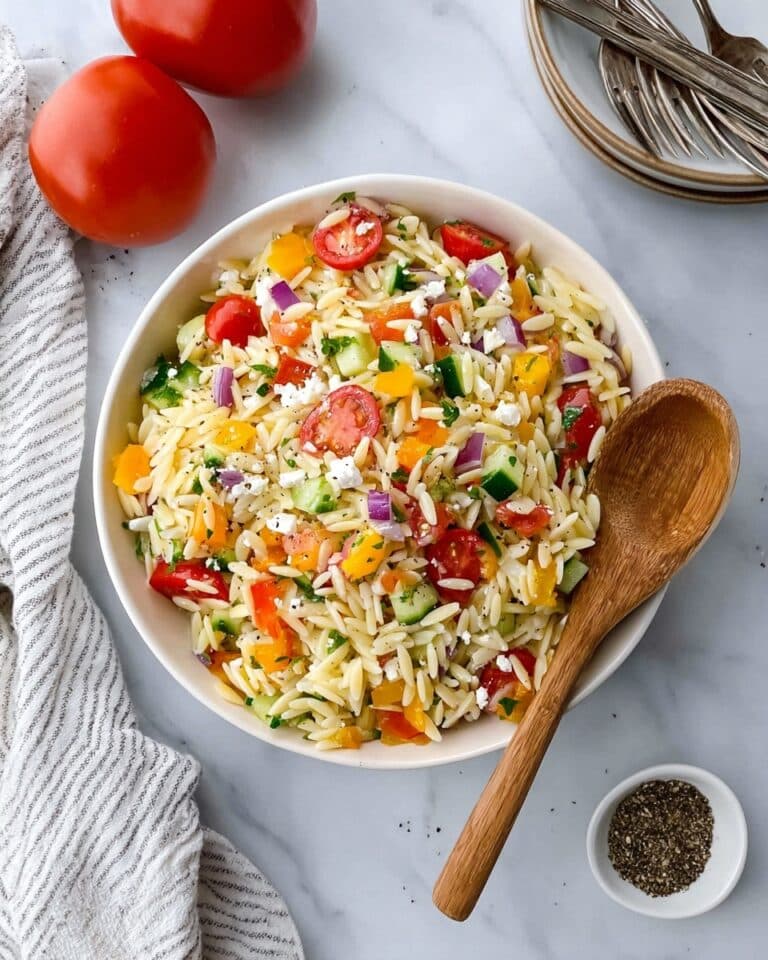 Rainbow Orzo Salad Recipe