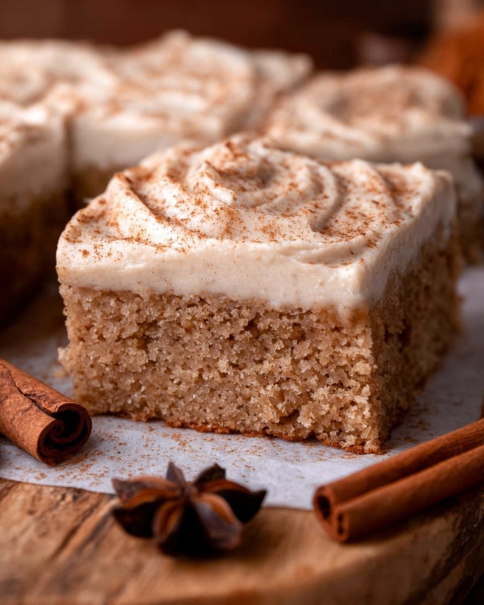 A close-up view of a square slice of layered dessert on a white plate, set on a white marbled texture. The bottom layer is a dark brown crust, dense and slightly crumbly, supporting a thick middle layer of light beige, creamy texture with specks of darker bits. The top layer is a smooth, light brown frosting with a shiny surface and some tiny air bubbles. On top of the dessert sits a round slice of banana with visible texture and faint grill marks. In the background, another similar dessert piece is slightly out of focus. Photo taken with an iphone --ar 4:5 --v 7