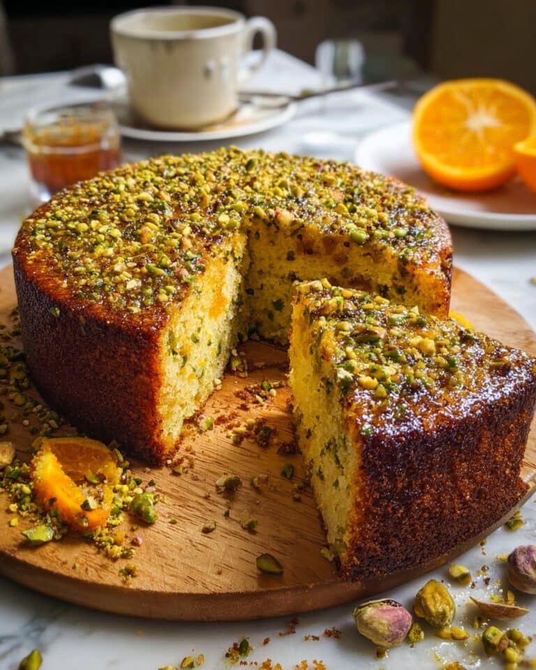 Orange Cardamom Pistachio Tea Cake Recipe