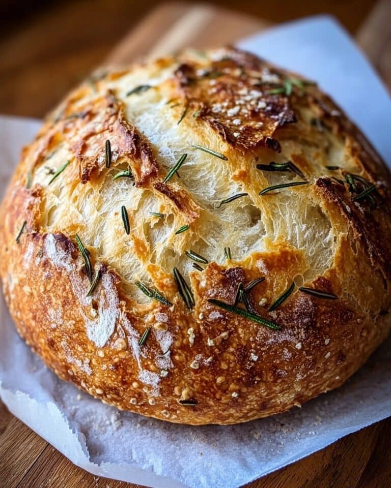 Rosemary & Roasted Garlic Artisan Bread Recipe