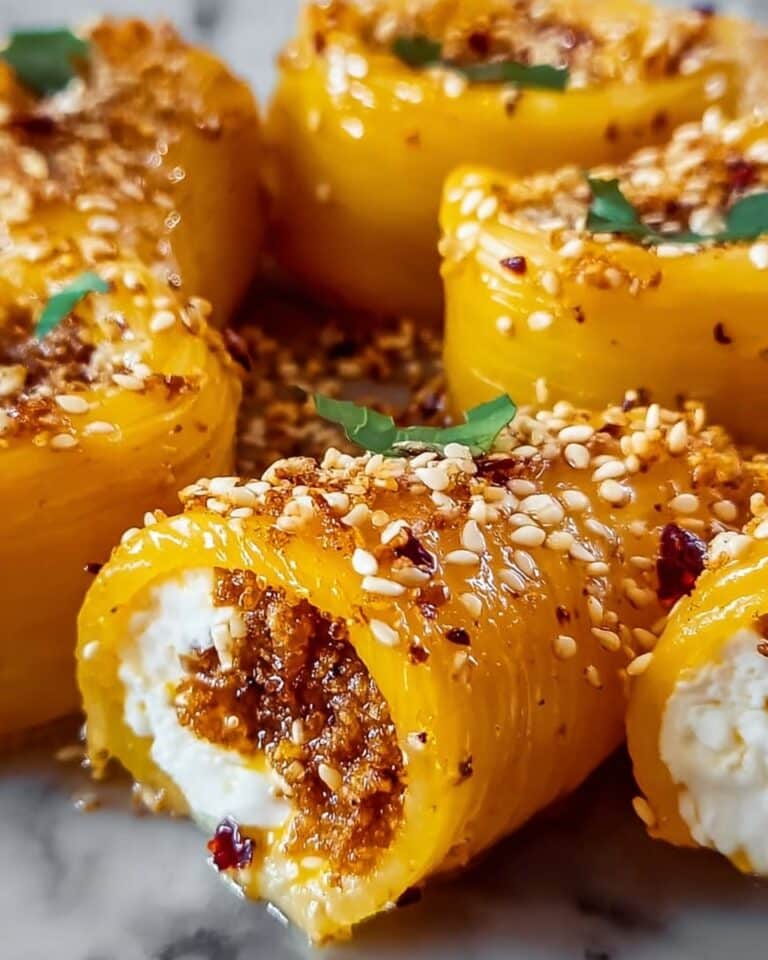 Oven Fried Feta Rolls with Chili Honey Recipe