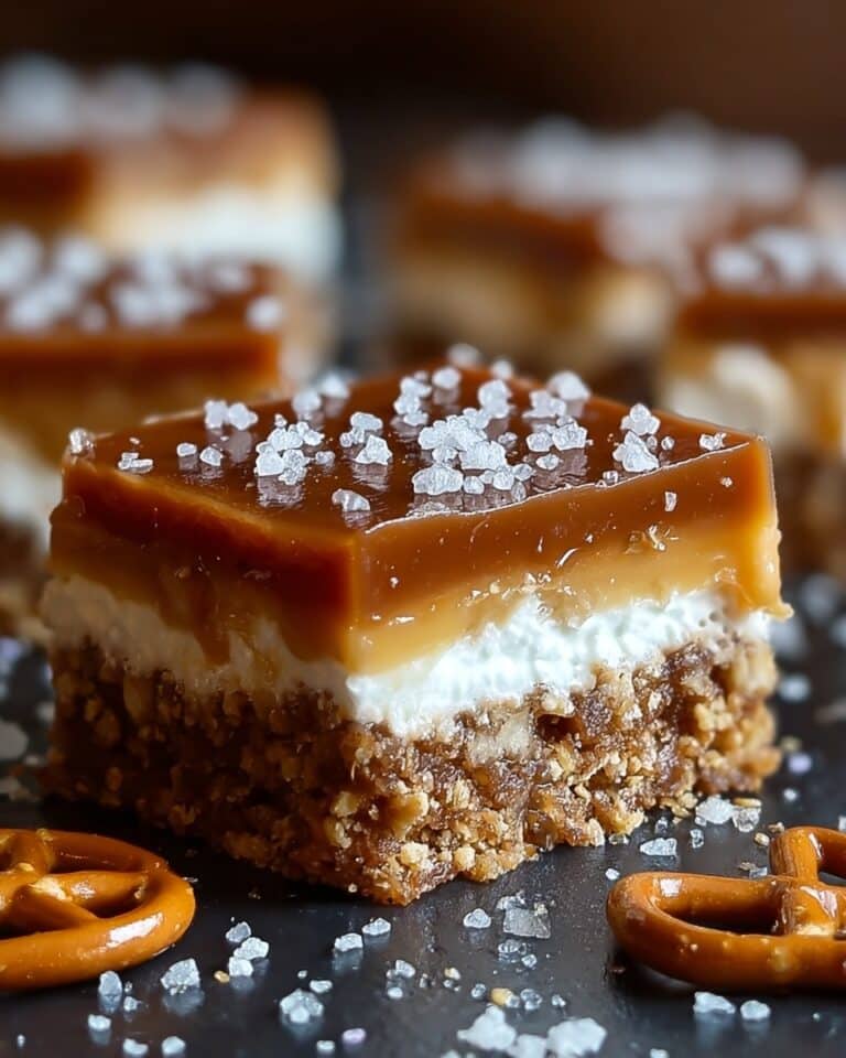 No-Bake Salted Caramel Pretzel Bars Recipe