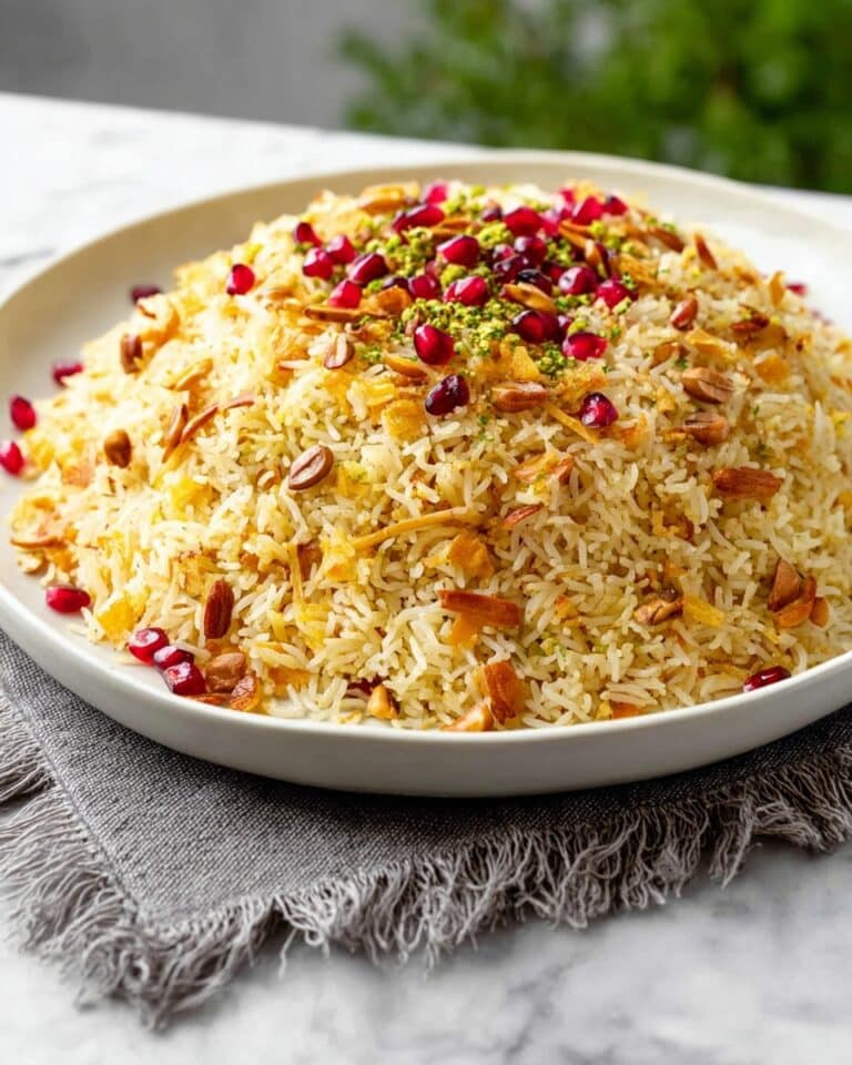 Persian Saffron Rice with Apricot and Almonds Recipe