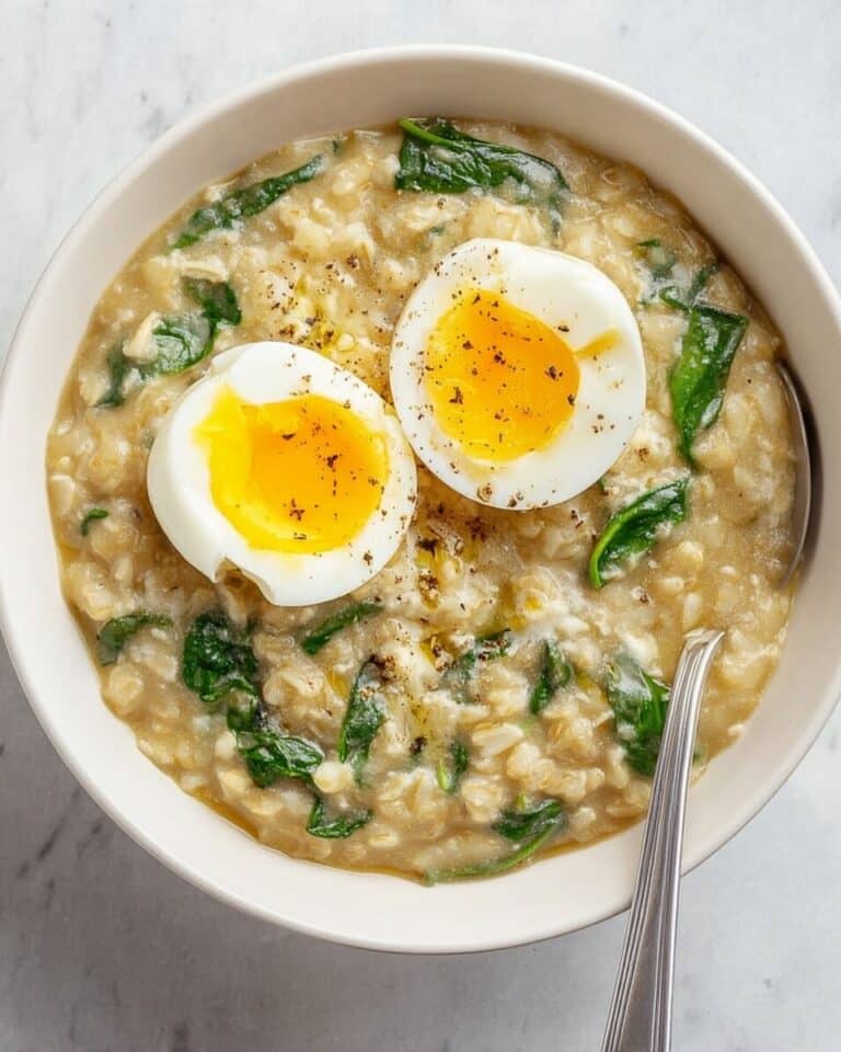 Savory Spinach Oats with Miso and Sriracha Recipe