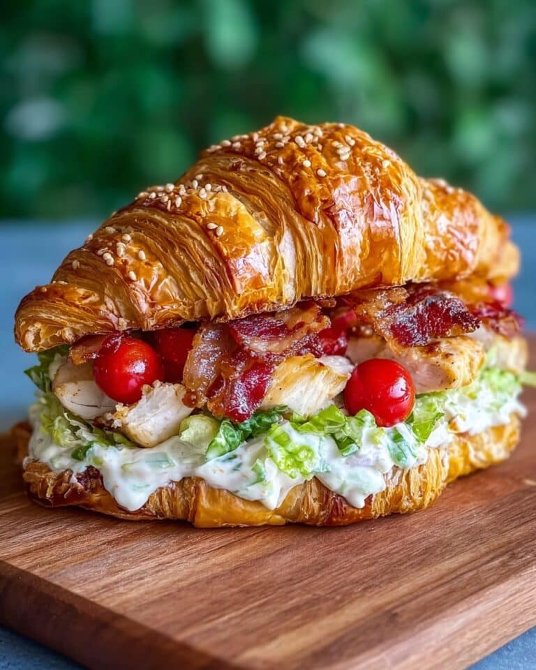 Irresistible Chicken Caesar Croissant Sandwich Recipe